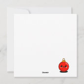 Kawaii Kerst – Minimale Feestdagen Feestdagenkaart (Achterkant)