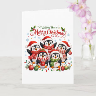 Kawaii Kerst Pinguïns Kaart