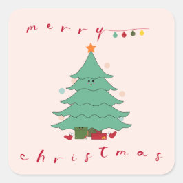 Kawaii-Kerst sticker