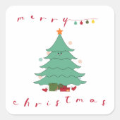 Kawaii-Kerst sticker (Voorkant)