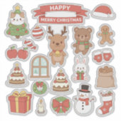 Kawaii Kerst Sticker Bom Telefoon Hoesje | Schatti (Voorkant)