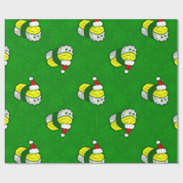 kawaii kerst tamago sushi kerstman sneeuwvlok cadeaupapier