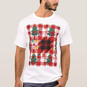 Kawaii Kerstboom Cadeaupatroon T-shirt