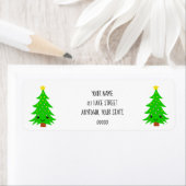 Kawaii kerstboom etiket (Insitu)