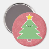 Kawaii kerstboom Magnet (Voorkant / Achterkant)