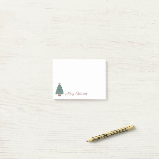 Kawaii kerstboom post-it® notes (Op bureau)