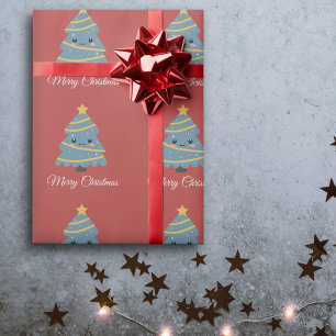 Kawaii kerstboompapier cadeaupapier