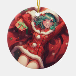Kawaii Kerstcadeaus Gifts Santa Anime Meisje Keramisch Ornament