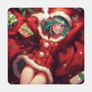 Kawaii Kerstcadeaus Gifts Santa Anime Meisje Metalen Ornament