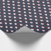 Kawaii kerstkatje cadeaupapier (Hoek)