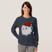 Kawaii kerstkatje t-shirt (Voorkant volledig)