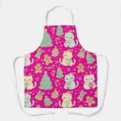 Kawaii Kerstkatten Bak Schort (Voorkant)