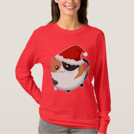 Kawaii kerstkeukenkat t-shirt
