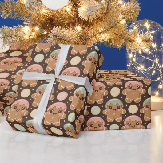Kawaii Kerstkrans Crew Cadeaupapier (Feestdagen)