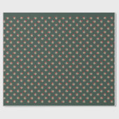 Kawaii kerstman bruine tafel kitty cat cadeaupapier (Vlak)