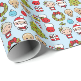 Kawaii Kerstmis Cadeaupapier