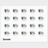 Kawaii Kerstmis Corgi Puppy Gift Ronde Sticker (Vel)