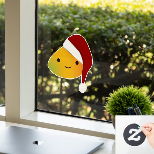 Kawaii Kerstmis Mango Raamsticker (Kantoor)