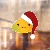 Kawaii Kerstmis Mango Raamsticker (Vel 2)