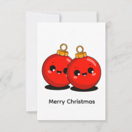 Kawaii Kerstmis – Minimaal Kerstfeest Bedankkaart