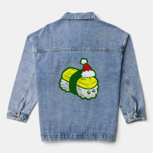 Kawaii Kerstmis Tamago Sushi Santa Denim Jacket