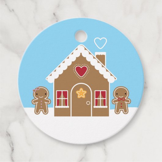 Kawaii-kerstontbijt Bedankjes Labels (Voorkant)