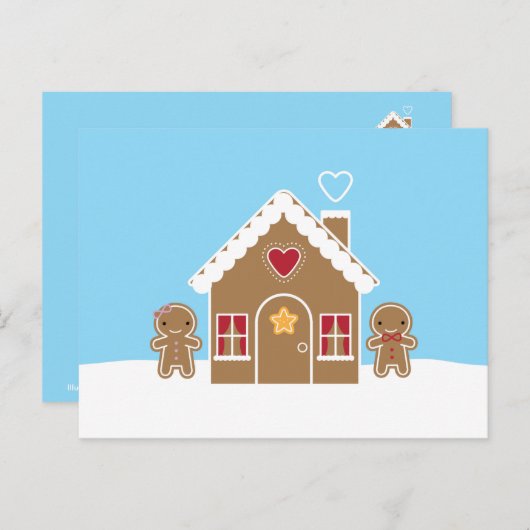 Kawaii-kerstontbijt Briefkaart (Voorkant / Achterkant)