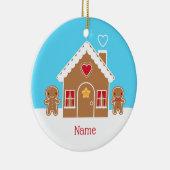 Kawaii-kerstontbijt Keramisch Ornament (Rechts)