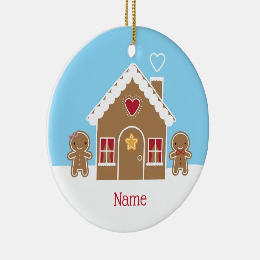 Kawaii-kerstontbijt Keramisch Ornament (Rechts)