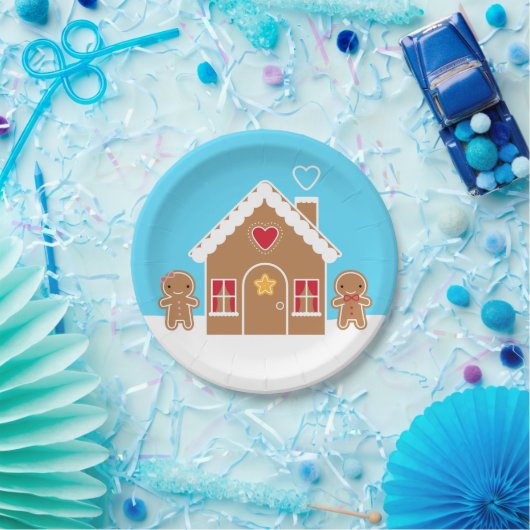 Kawaii-kerstontbijt Papieren Bordje (Feest)