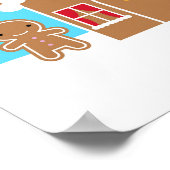 Kawaii-kerstontbijt Poster (Hoek)