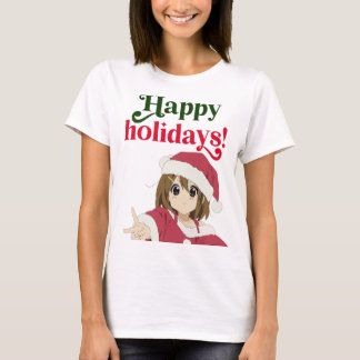 Kawaii kerstoutfit, anime meisje t-shirt