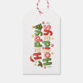 Kawaii kersttags cadeaulabel (Achterkant)