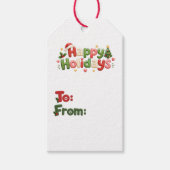 Kawaii kersttags cadeaulabel (Voorkant)
