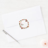 Kawaii kersttags ronde sticker (Envelop)