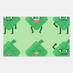kawaii Ketupat Rechthoekige Sticker