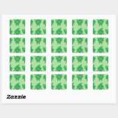 kawaii Ketupat Vierkante Sticker (Vel)