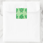 kawaii Ketupat Vierkante Sticker (Tas)