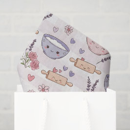 Kawaii Keuken Hart Bakken Roze Wit Paars Tissuepapier