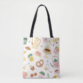 Kawaii Keuken Theeliefhebbers en Bakkerij Design Tote Bag (Voorkant)
