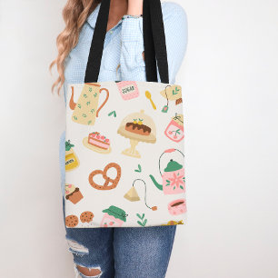 Kawaii Keuken Theeliefhebbers en Bakkerij Design Tote Bag
