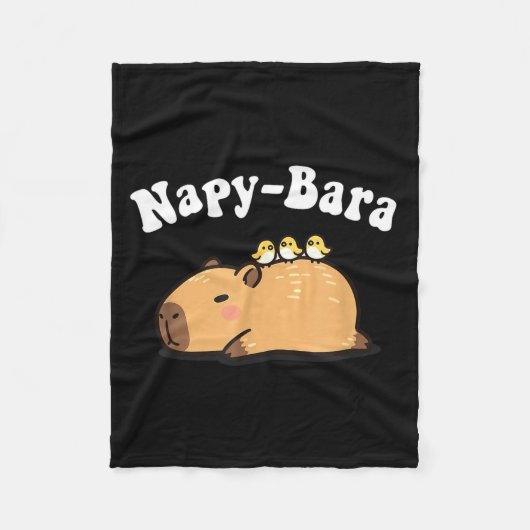 Kawaii Kids Sleep Napy Bara Boys Girls Capybara Pa Fleece Deken (Voorkant)