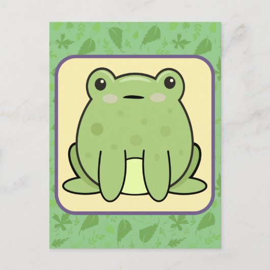 Kawaii Kikker  Briefkaart (Voorkant)
