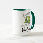 Kawaii kikker, dus vandaag kies ik voor geweld mok (Voorkant rechts)