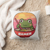 Kawaii kikker eet ramen kussen (Deken)