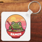 Kawaii kikker eet ramen sleutelhanger (Achterkant)