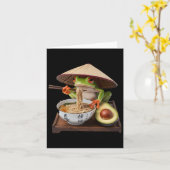 Kawaii Kikker Eten Ramen Japanse Noodles Kaart (Gele Bloem)