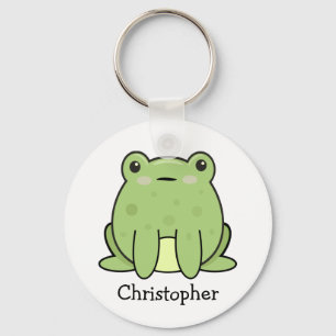Kawaii kikker, gepersonaliseerde pad  sleutelhanger