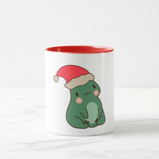 Kawaii Kikker Kerstcadeau Idee Mok (Midden)