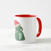 Kawaii Kikker Kerstcadeau Idee Mok (Voorkant rechts)
